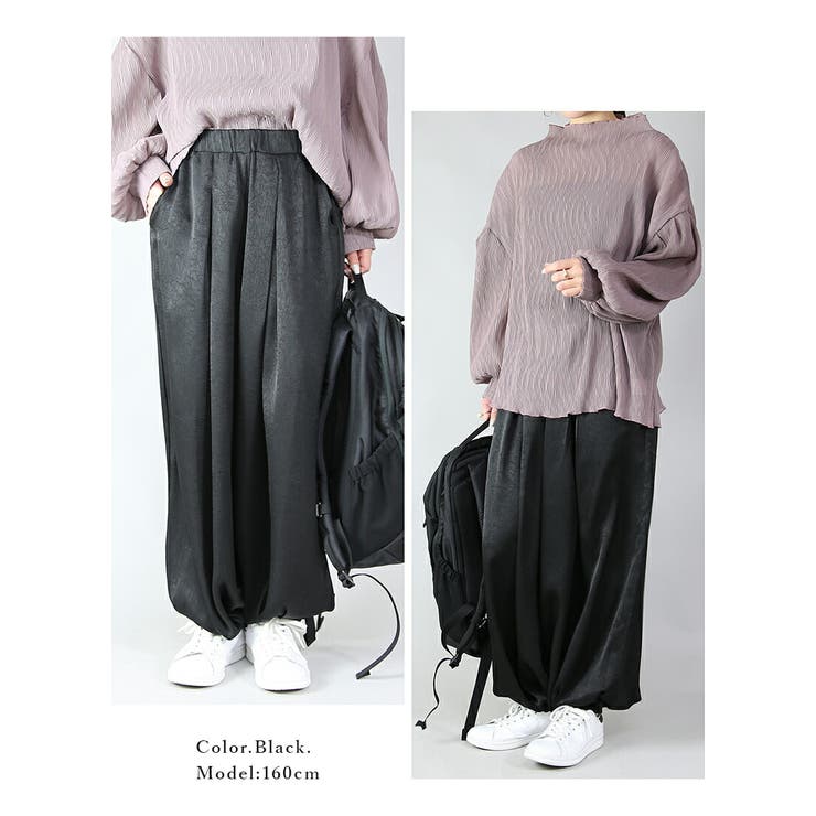 パンツ レディース フロントタックバルーンパンツ | and it  | 詳細画像6 