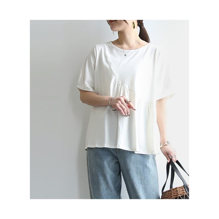 半袖切替Tシャツ レディース 半袖 | and it  | 詳細画像9 