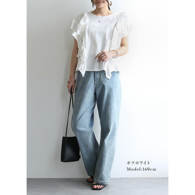 フレンチスリーブTシャツ レディース フリル | and it  | 詳細画像5 