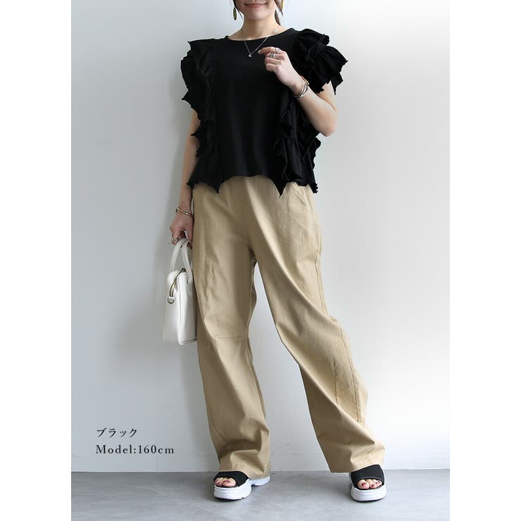 フレンチスリーブTシャツ レディース フリル | and it  | 詳細画像9 