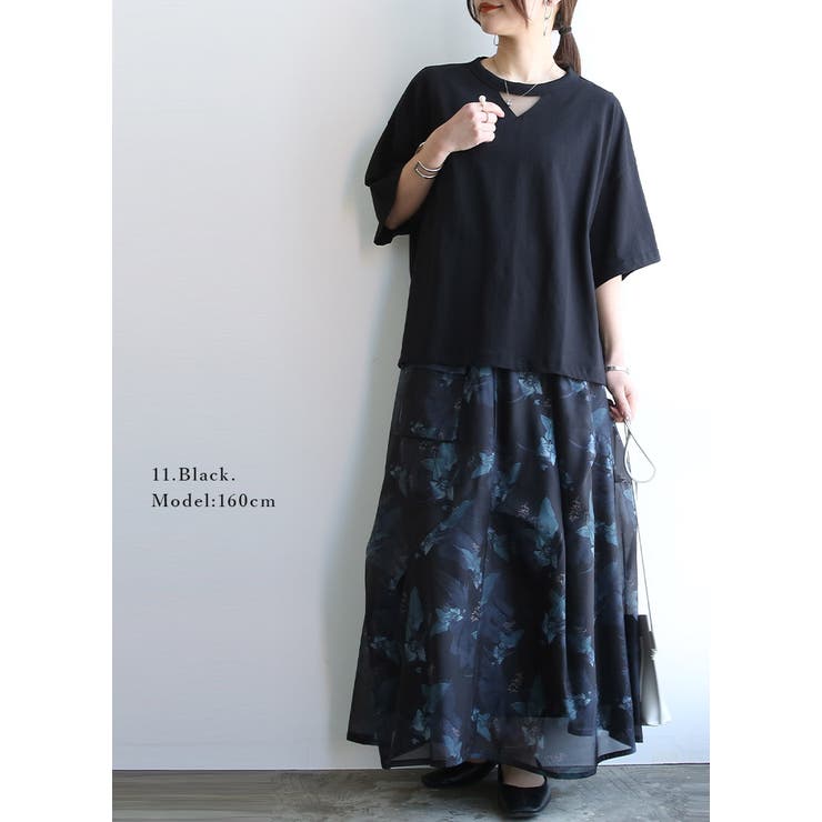 カットソー レディース シアーガゼットTシャツ | and it  | 詳細画像5 