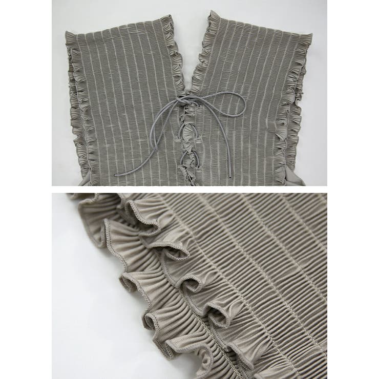 オールインワン レディース セルフカットプリーツレースアップオールインワン | and it  | 詳細画像18 