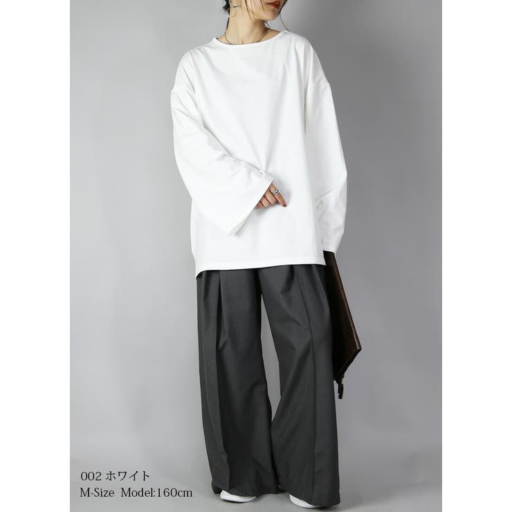 カットソー レディース ドロップショルダー長袖ビッグカットソー | and it  | 詳細画像7 