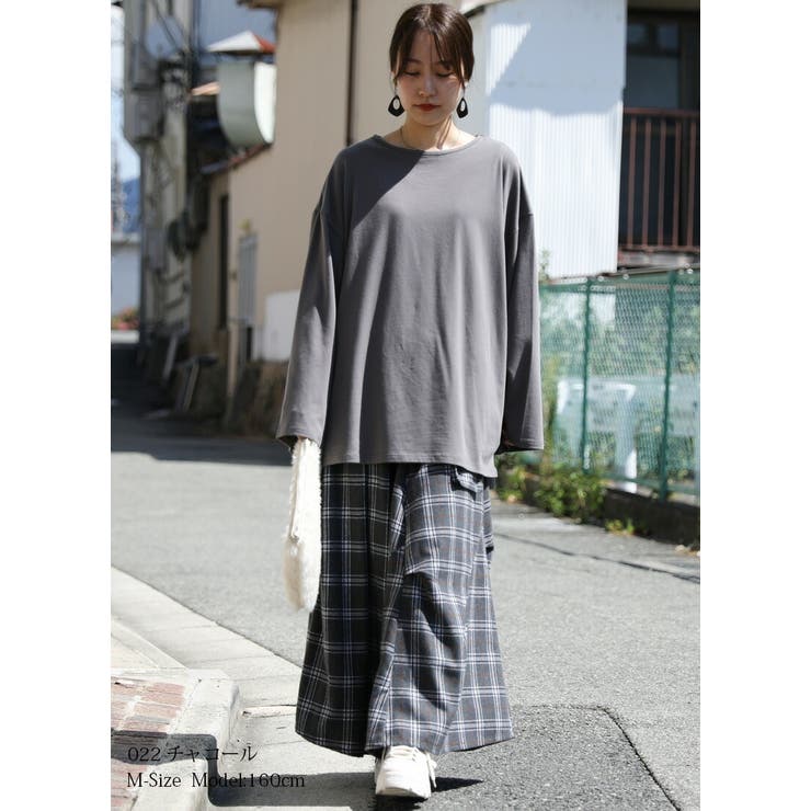 カットソー レディース ドロップショルダー長袖ビッグカットソー | and it  | 詳細画像8 