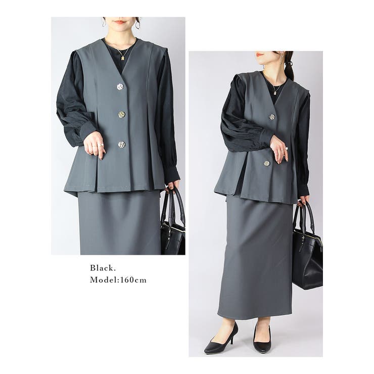 前後2wayパフスリーブブラウス トップス レディース | and it  | 詳細画像10 