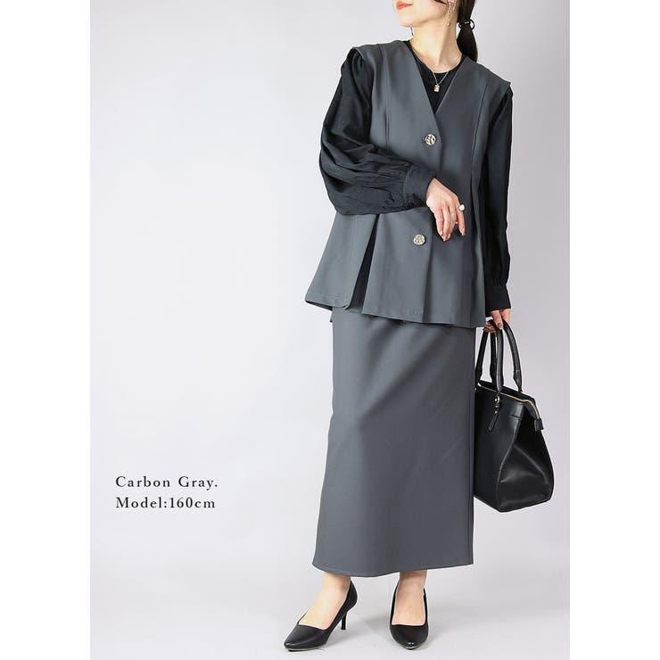 ボックスプリーツベスト トップス レディース | and it  | 詳細画像10 