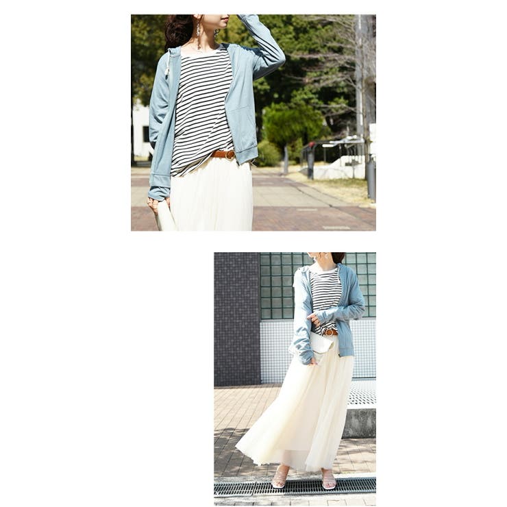 UVカット指穴ZIPパーカー M～LL レディース | and it  | 詳細画像13 