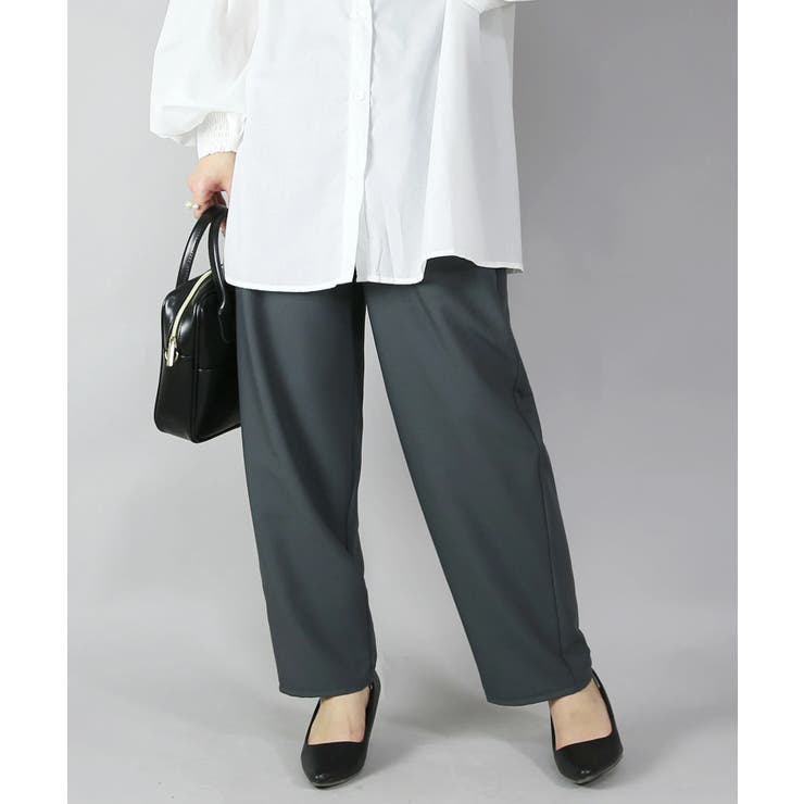 カーボングレー | タック入りコクーンパンツ パンツ レディース | and it 
