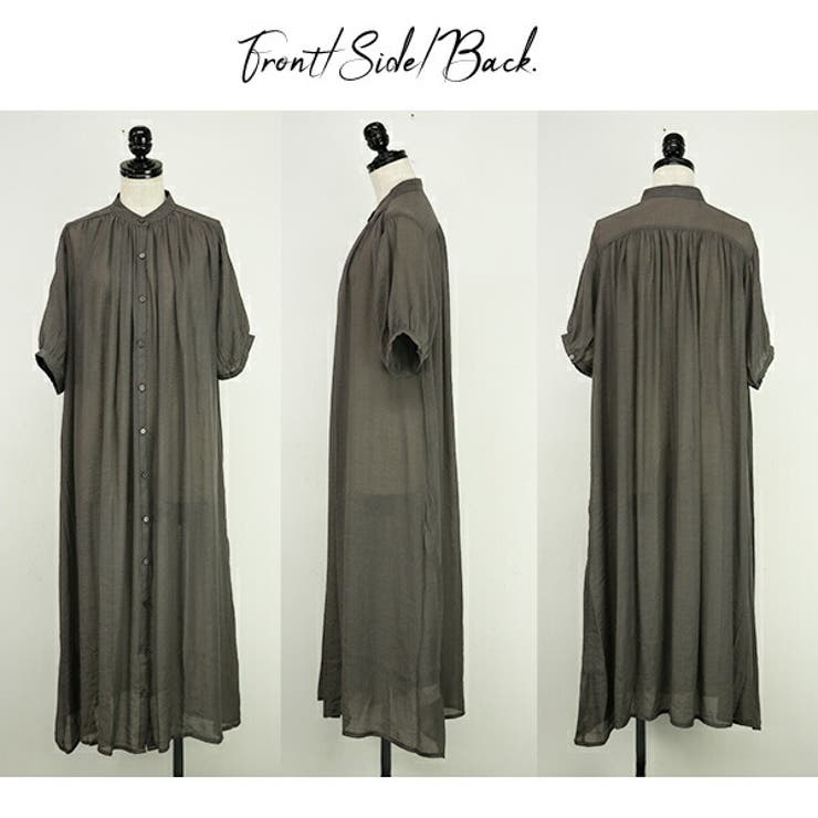 エミュラル emural スラブギャザーガウンワンピース【M】【L】レディース | and it  | 詳細画像15 