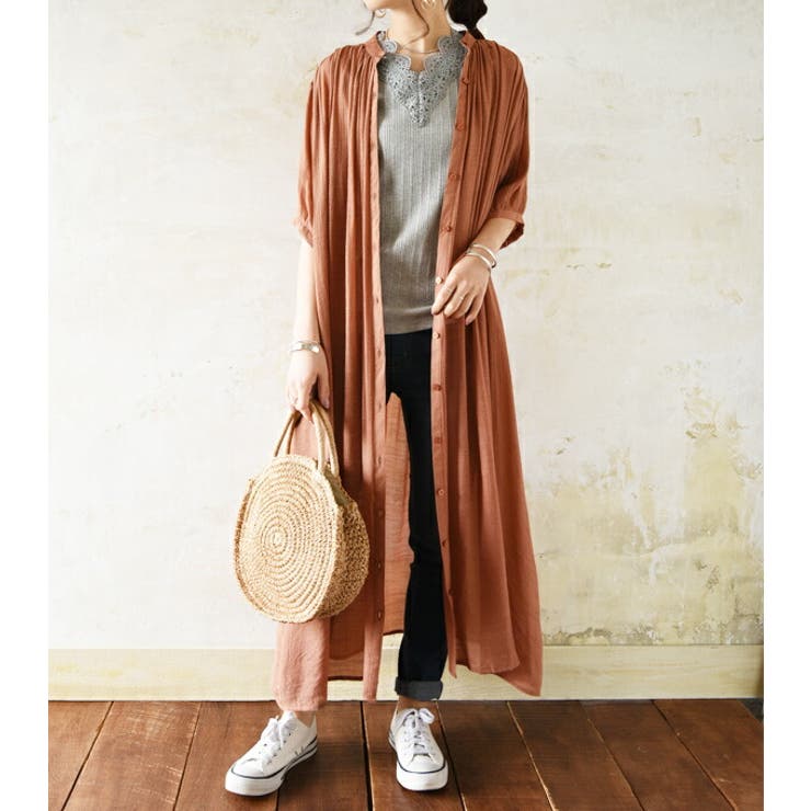 エミュラル emural スラブギャザーガウンワンピース【M】【L】レディース | and it  | 詳細画像16 