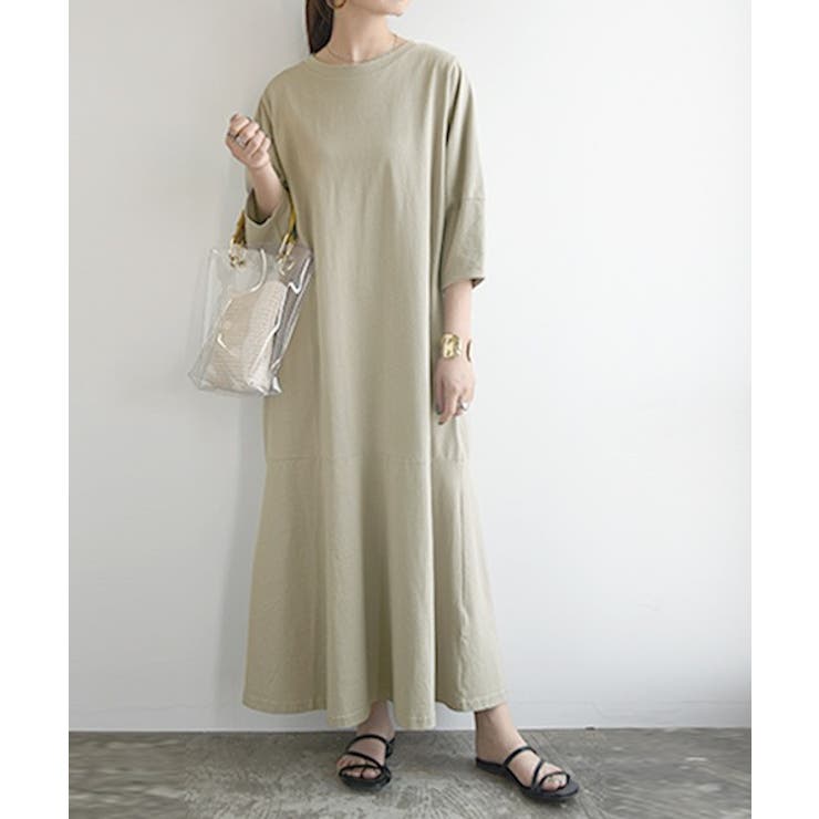 ダークベージュ | ぷっくりスリーブマーメイドワンピース 春夏 ワンピ | and it 