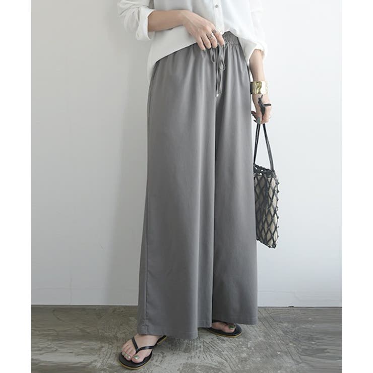 ライトクールストレッチワイドパンツ 夏 パンツ[品番