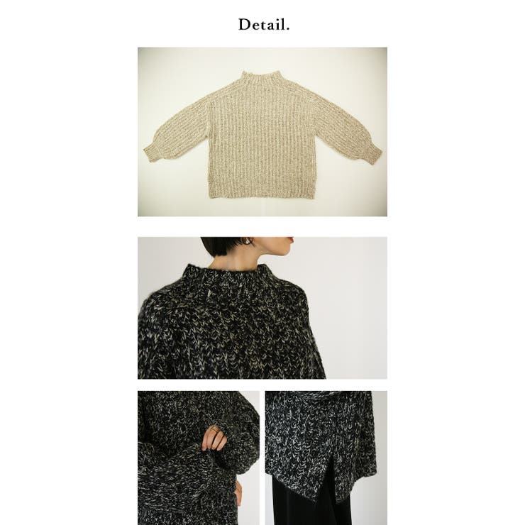 ローゲージミックスカラーニット トップス ニット | and it  | 詳細画像10 