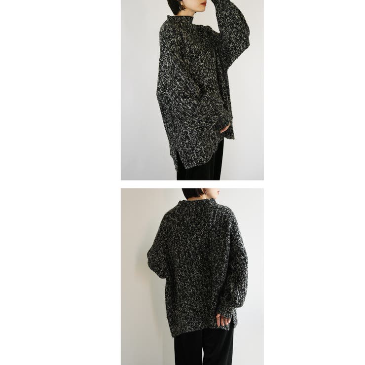 ローゲージミックスカラーニット トップス ニット | and it  | 詳細画像6 