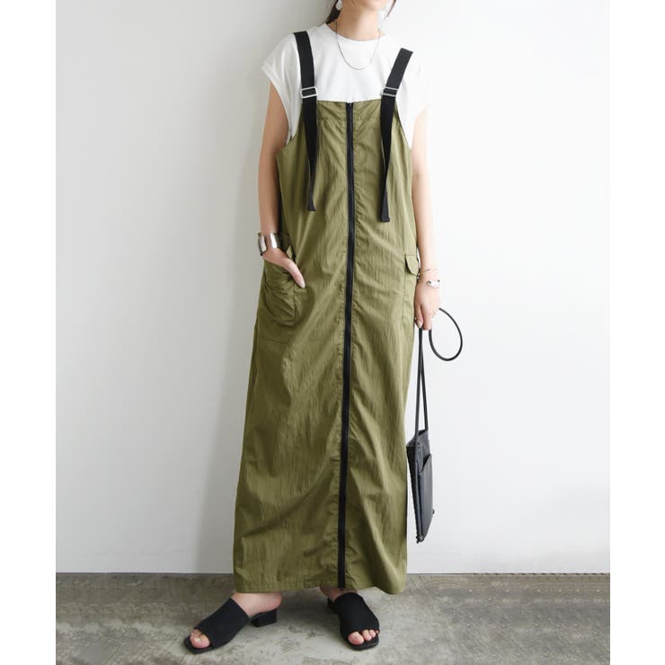 T NタフタフロントZIPジャンパースカート ジャンスカ[品番
