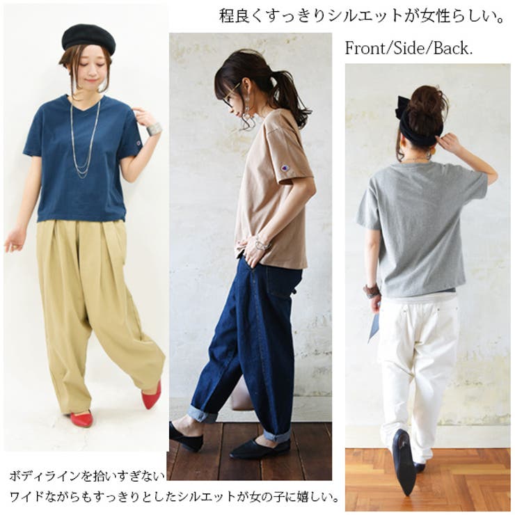 ベーシックVネックコットンＴシャツ | and it  | 詳細画像12 