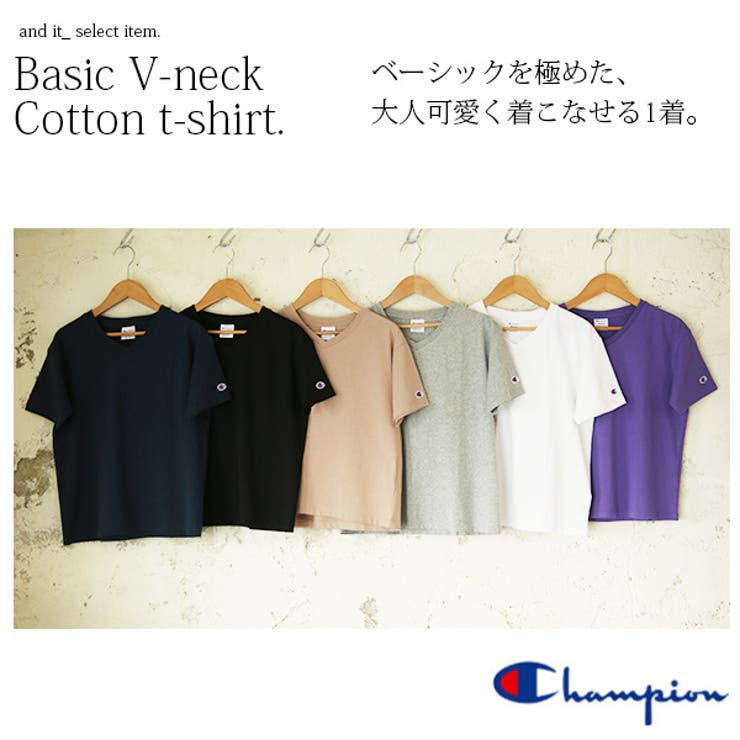 ベーシックVネックコットンＴシャツ | and it  | 詳細画像15 