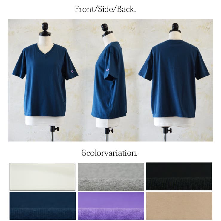 ベーシックVネックコットンＴシャツ | and it  | 詳細画像8 