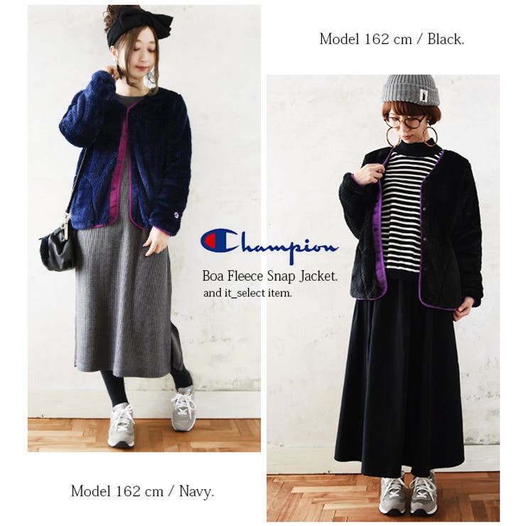 Champion チャンピオン】ボアフリーススナップジャケット【M】【L】(レ