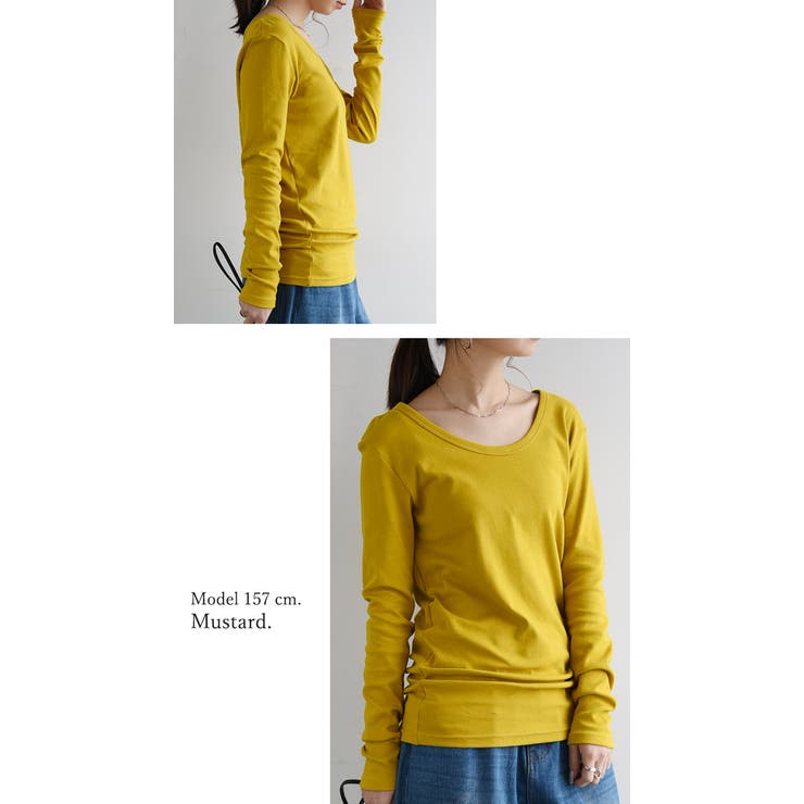 【M～LL】透けない！日本製スムースコットンロングカットソー ♪ レディーストッ… | and it  | 詳細画像13 