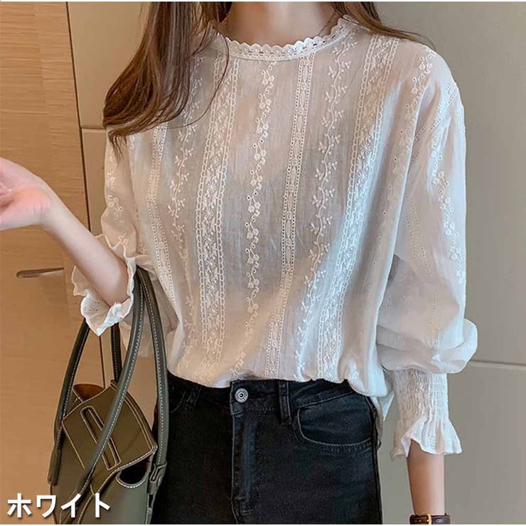 総レース ボリュームスリーブトップス 長袖 | And Kawaii | 詳細画像2 