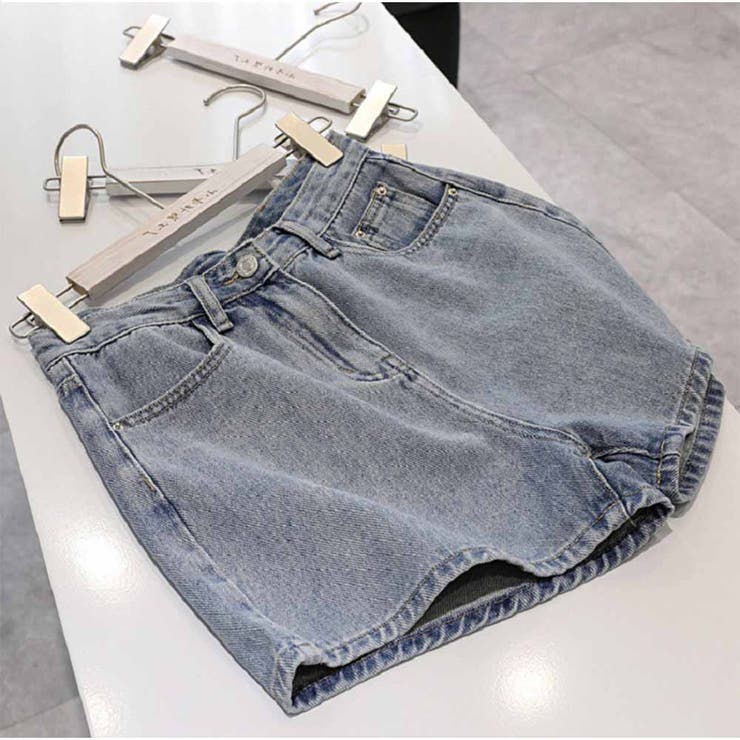 ダメージデニムショートパンツ ハイウエストダメージショートパンツ ショーパン | And Kawaii | 詳細画像3 