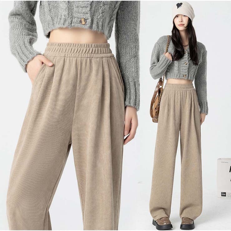 ワイドパンツ カジュアル ハイウエスト | And Kawaii | 詳細画像4 