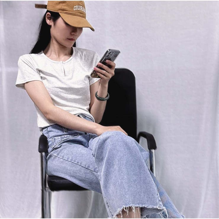 Tシャツ きれいめ 半袖 トップス カジュアル 韓国 | And Kawaii | 詳細画像6 