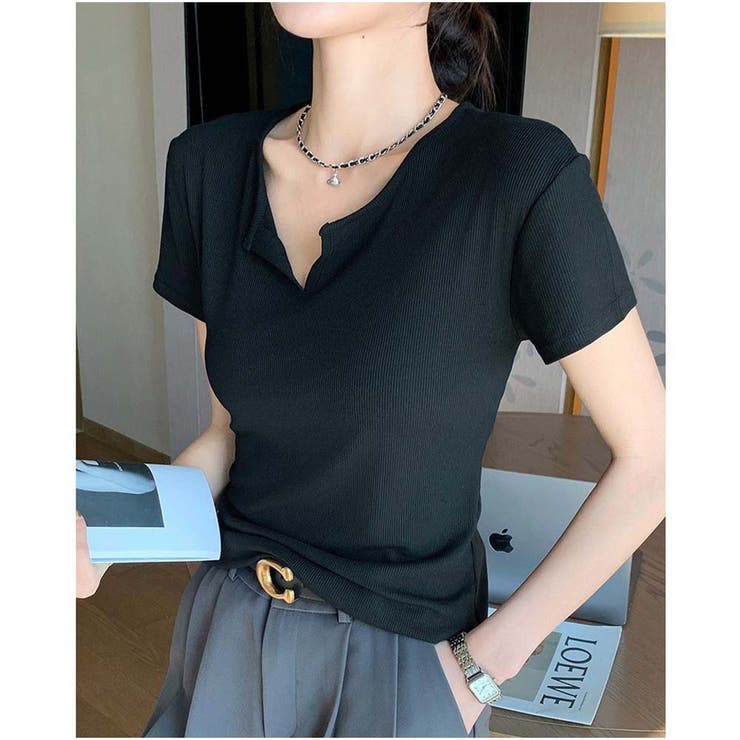 Tシャツ きれいめ 半袖 トップス カジュアル 韓国 | And Kawaii | 詳細画像13 