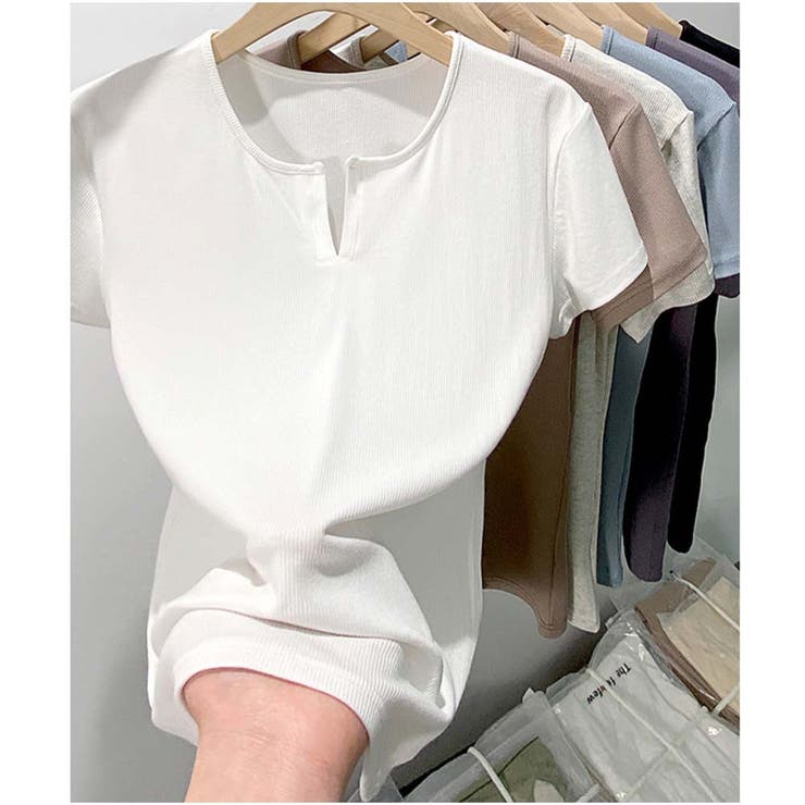 Tシャツ きれいめ 半袖 トップス カジュアル 韓国 | And Kawaii | 詳細画像2 