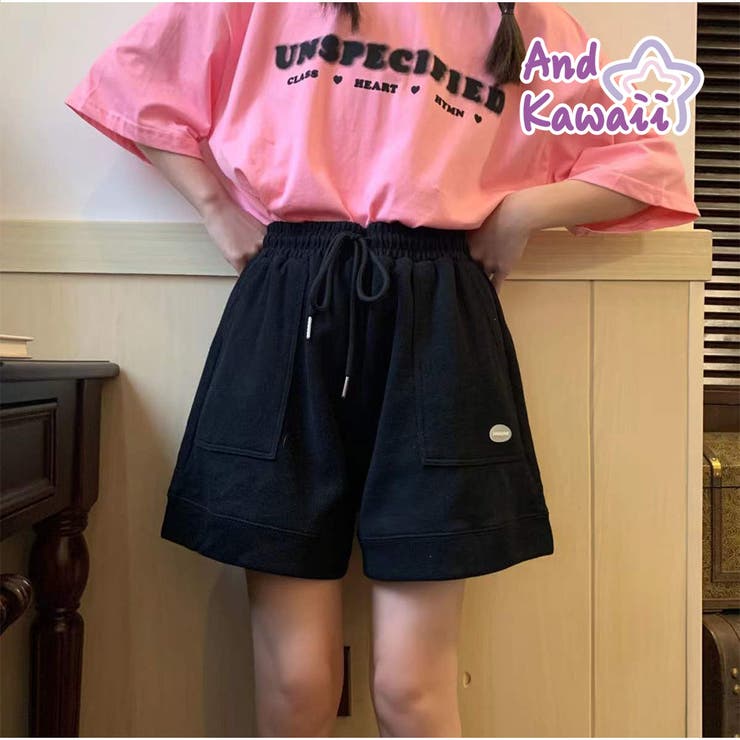 ショートパンツ スポーツパンツ ハイウエスト | And Kawaii | 詳細画像1 