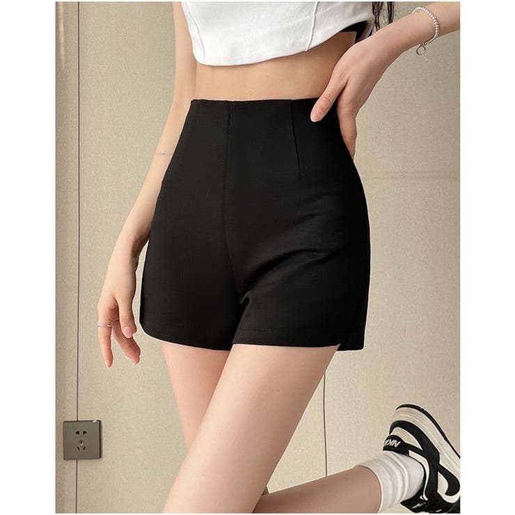 3色 ウールパンツ 短パン ショート ハイウエスト レトロ 美脚 可愛いレトロデニム ショートパンツ レディース ハイウエスト