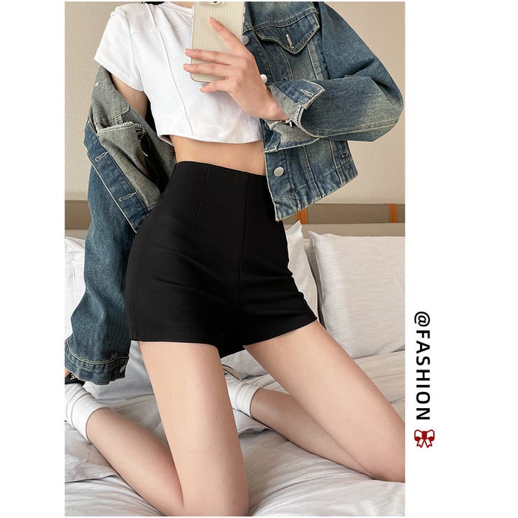 ショートパンツ ハイウエスト レディース[品番：II000006935