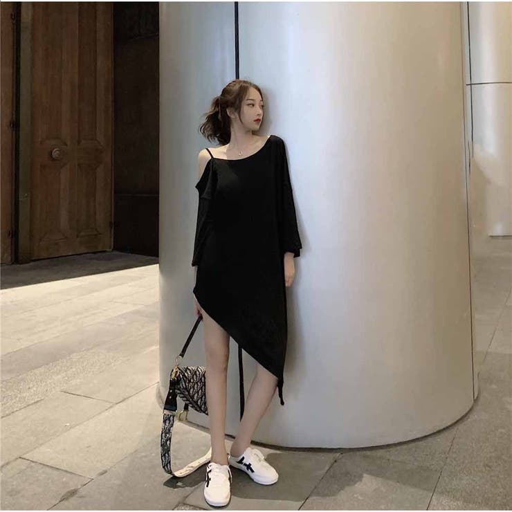 細ストラップオフショルダーワンピース ワンショルダー風 ワンピース 品番 Akiw And Kawaii アンドカワイイ のレディースファッション通販 Shoplist ショップリスト