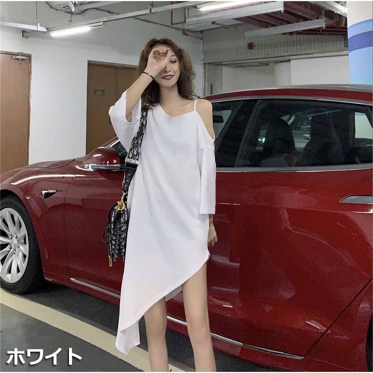 細ストラップオフショルダーワンピース ワンショルダー風 ワンピース 品番 Akiw And Kawaii アンドカワイイ のレディースファッション通販 Shoplist ショップリスト