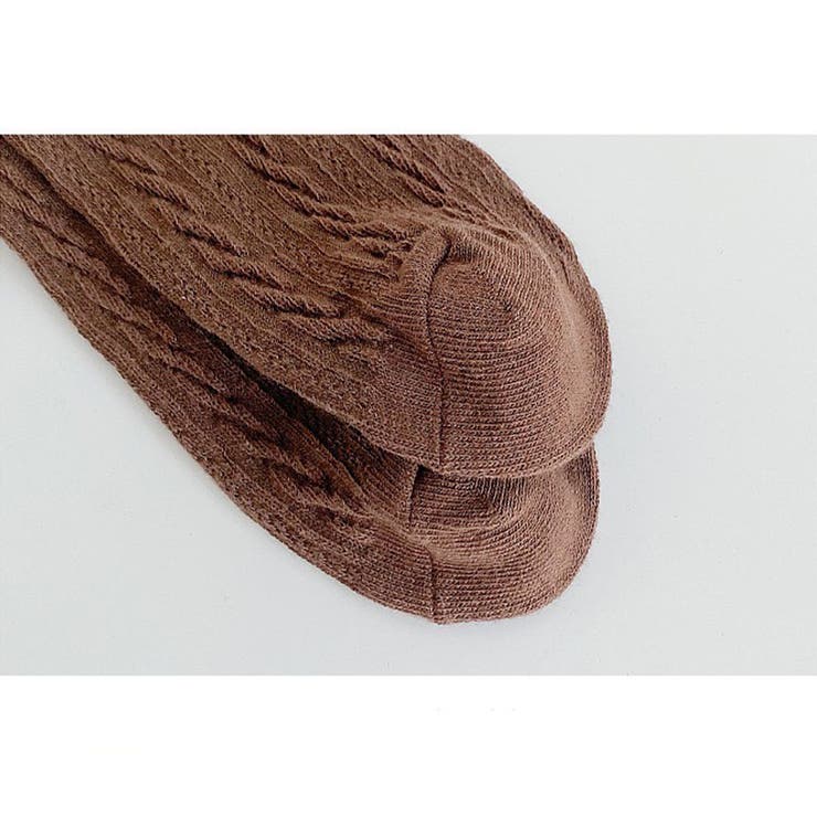 靴下 ソックス 韓国ファッション 秋 冬 ケーブル編みデザイン | And Kawaii | 詳細画像5 