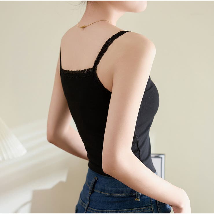 タンクトップ ショート丈 ノースリーブベーシック キャミソール トップス | And Kawaii | 詳細画像6 