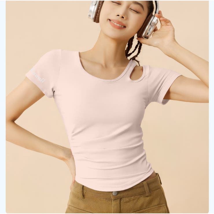 Tシャツ 楽ちん 美シルエット カットアウトデザイン フィット | And Kawaii | 詳細画像11 