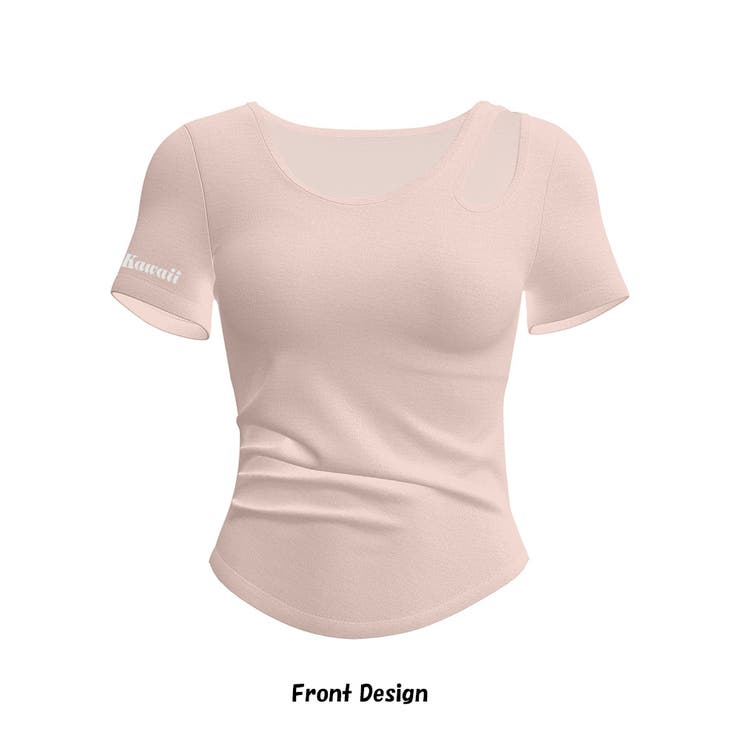 Tシャツ 楽ちん 美シルエット カットアウトデザイン フィット | And Kawaii | 詳細画像3 