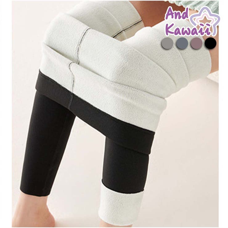 レギンスパンツ 裏起毛 レディース 暖かい | And Kawaii | 詳細画像1 