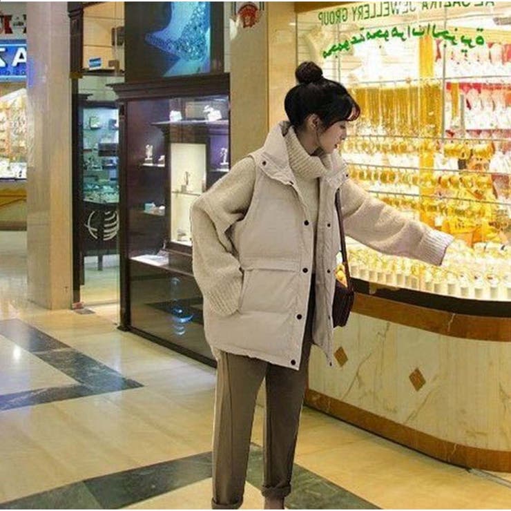 中綿ダウンベスト カジュアル フェミニン 秋冬新作 韓国風 | And Kawaii | 詳細画像7 