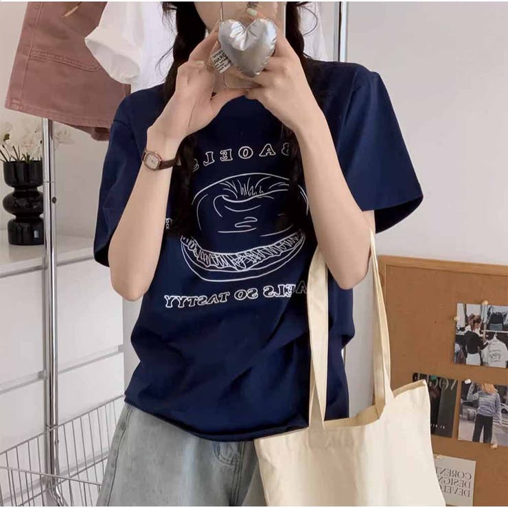 半袖Tシャツ カジュアル ロゴプリント | And Kawaii | 詳細画像8 