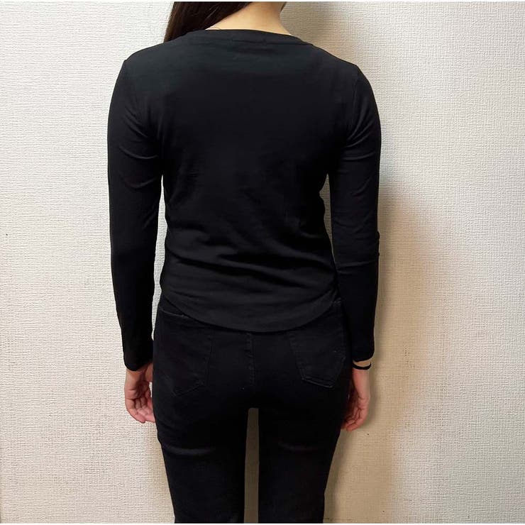 Tシャツ トップス 長袖 logoプリント 定番 韓国ファッション | And Kawaii | 詳細画像9 