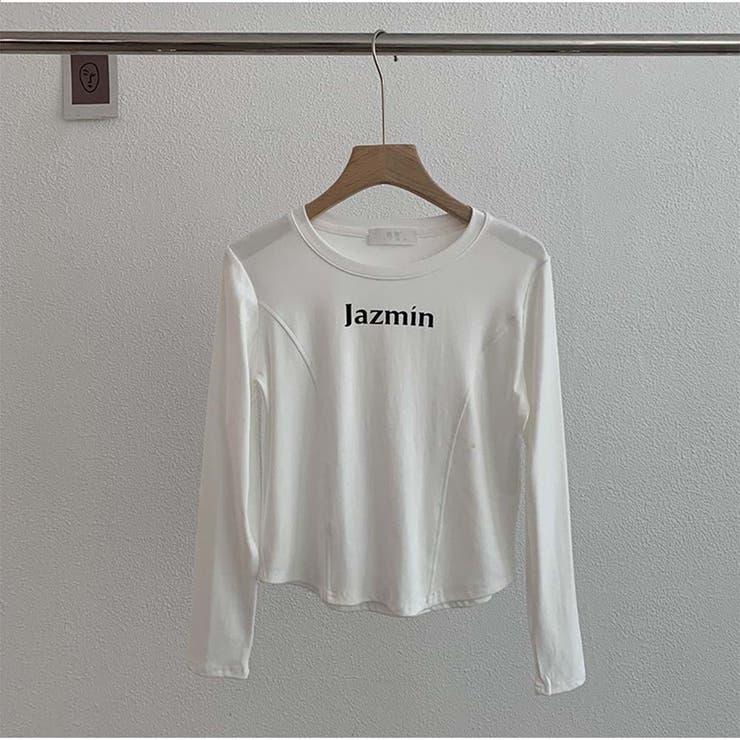 ホワイト | Tシャツ トップス 長袖 logoプリント 定番 韓国ファッション | And Kawaii