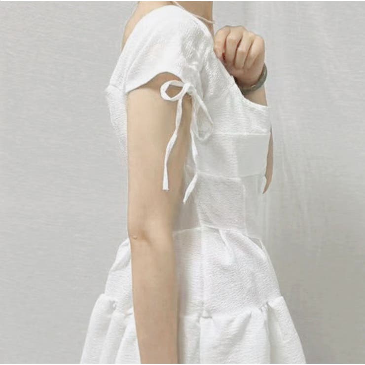 ミニワンピースドレス クエアネック 半袖 | And Kawaii | 詳細画像6 