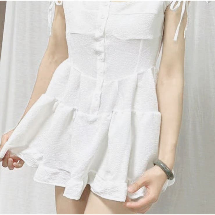 ミニワンピースドレス クエアネック 半袖 | And Kawaii | 詳細画像7 