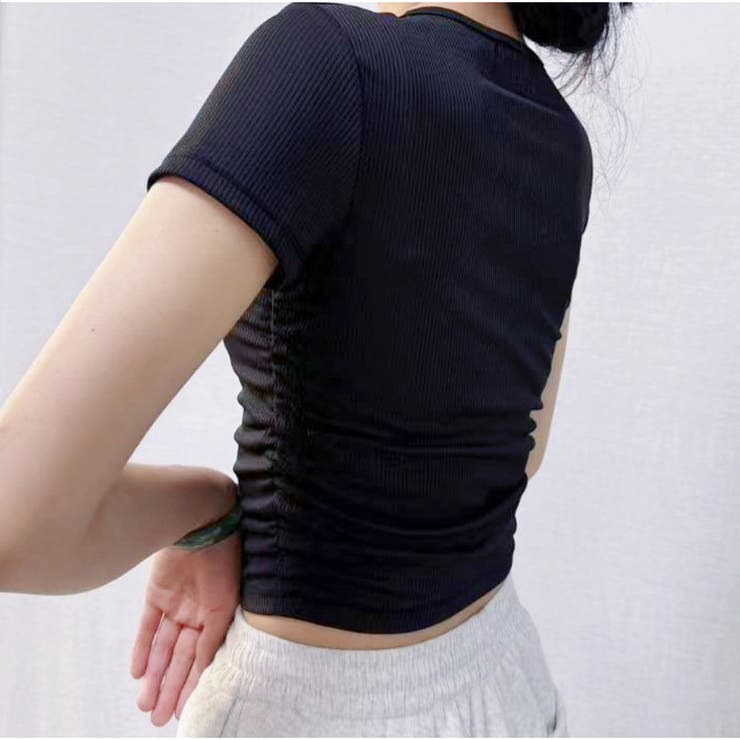 ショート丈Tシャツ ヨガTシャツ 高弾力 | And Kawaii | 詳細画像6 