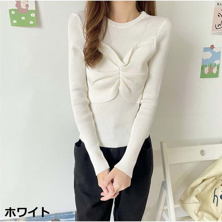 ニット カットソーニットソー 細リブ | And Kawaii | 詳細画像2 