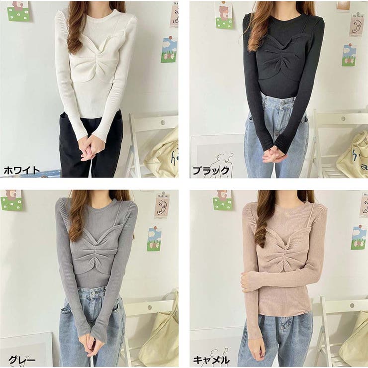 ニット カットソーニットソー 細リブ | And Kawaii | 詳細画像6 