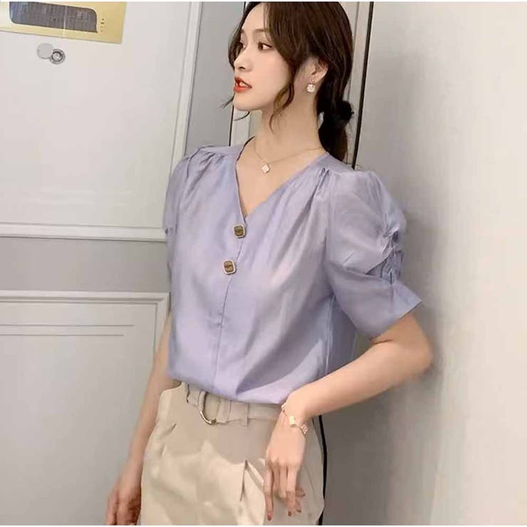 セール】Puff Sleeve Top /パフスリーブトップ（シャツ/ブラウス